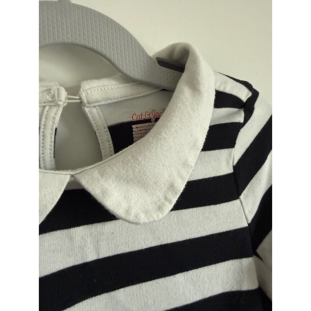 Cat & Jack Black & White Striped Tulle Skirt Dress - XS (4/5) - Picture 4 of 7